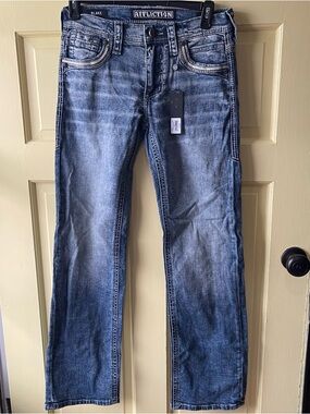 Affliction Premium Blake Crawley Jeans Mens 28x33 Straight Distressed Y2K New W